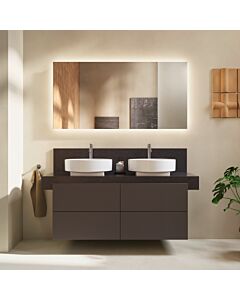 Duravit Balcoon Waschtisch-Unterschrank BA50370JGIG0000 wandhängend, 120 x 57 x 52,2 cm, Schieferbraun strukturiert, 4 Schubkästen