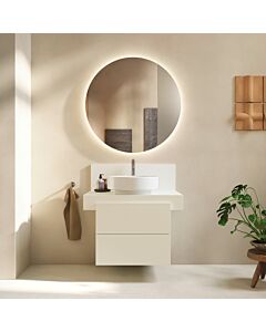 Duravit Balcoon Konsole BA90560IDID0000 80 x 55 x 37 cm, 1 Ausschnitt Becken Mitte, Elfenbein matt