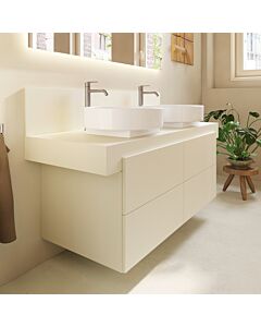 Duravit Balcoon Console BA90610IDID0000 140 x 55 x 37 cm, 2 cutouts, basin on both sides, matt ivory