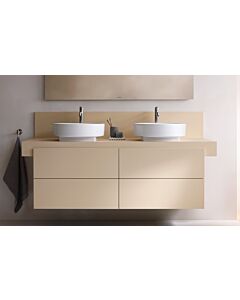 Duravit Balcoon Konsole BA90610IEIE0000 140 x 55 x 37 cm, 2 Ausschnitte, Becken beidseitig, Sandbeige matt