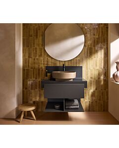 Duravit Balcoon Console BA90630IAIA0000 80 x 55 x 37 cm, 2000 cutout, basin center, lava structure, mineral composite