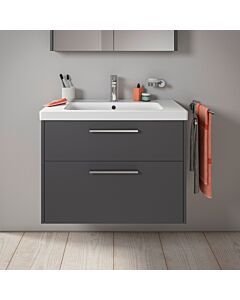 Duravit D-Code meuble sous-vasque DC4672010490000 , poignée chromée, Graphit Matt , suspendu, tiroirs 2, 784x555x460 mm