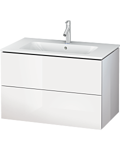 Duravit L-Cube Waschtischunterschrank LC624102222 82x55x48,1cm, 2 Schubladen, Weiß Hochglanz
