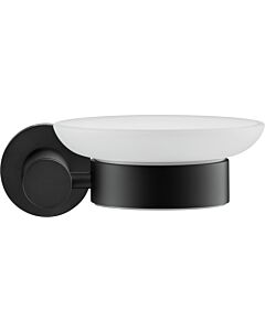 Duravit D-Code Seifenschale 0099184600 Position Rechts, Ø 108mm, Schwarz Matt, Wandhängende Montage