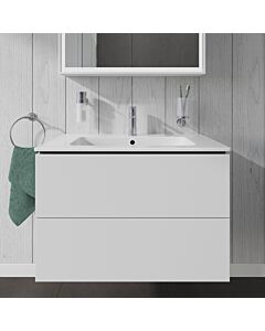 Duravit ME by Starck Waschtisch mit L-Cube Waschtischunterschrank 80cm, weiß matt
