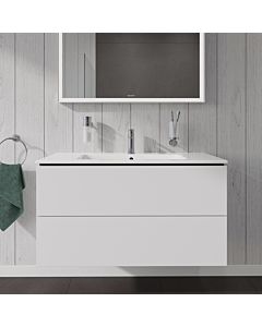 Duravit ME by Starck Waschtisch mit L-Cube Waschtischunterschrank 100 cm, weiß matt