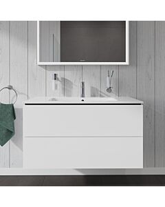 Duravit ME by Starck Waschtisch mit L-Cube Waschtischunterschrank 100 cm, weiß hochglanz