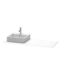 Duravit XSquare Konsole XS060GL1818 140x55cm, mit 1 Ausschnitt, links, weiß matt