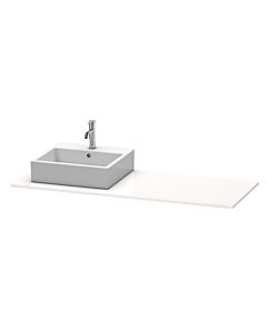 Duravit XSquare console XS060GL2222 140x55cm, with 1 cutout, left, white high gloss