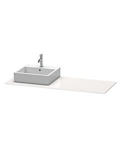 Duravit XSquare console XS060GL8585 140x55cm, with 1 cutout, left, white high gloss