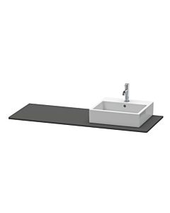 Duravit console XSquare XS060GR4949 140x55cm, avec découpe 2000 , droite, Graphit mat
