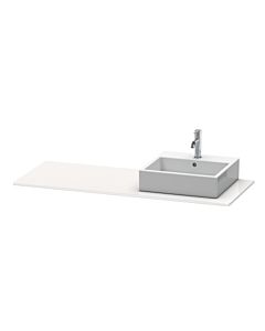Duravit XSquare Konsole XS060GR8585 140x55cm, mit 1 Ausschnitt, rechts, weiß hochglanz