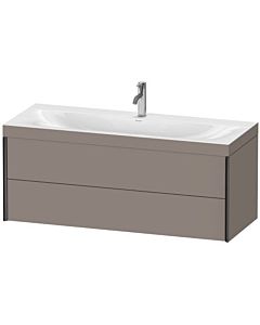 Duravit XViu vanity unit XV4617OB243C 120x48cm, 2 drawers, 2000 tap hole, matt black, Rahmen C, matt basalt