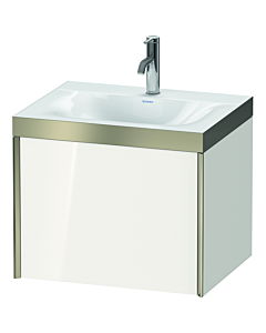 Duravit XViu meuble sous-vasque XV4609OB122P 60x48cm, coulissant 2000 2000 , champagne mat, Rahmen P, blanc brillant