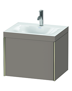 Duravit XViu Waschtisch-Unterschrank XV4609OB143C 60x48cm, 1 Auszug, 1 Hahnloch, champagner matt, Rahmen C, basalt matt