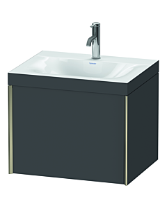 Duravit XViu Waschtisch-Unterschrank XV4609OB149C 60x48cm, 1 Auszug, 1 Hahnloch, champagner matt, Rahmen C, graphit matt