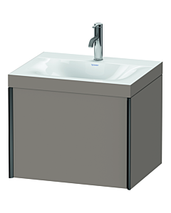 Duravit XViu Waschtisch-Unterschrank XV4609OB243C 60x48cm, 1 Auszug, 1 Hahnloch, schwarz matt, Rahmen C, basalt matt
