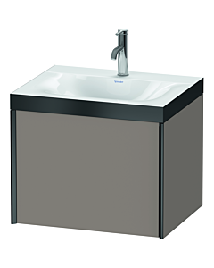 Duravit XViu Waschtisch-Unterschrank XV4609OB243P 60x48cm, 1 Auszug, 1 Hahnloch, schwarz matt, Rahmen P, basalt matt