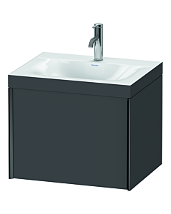 Duravit XViu vanity unit XV4609OB249C 60x48cm, 2000 pull-out, 2000 tap hole, matt black, Rahmen C, matt graphite
