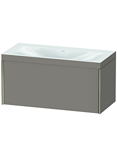 Duravit XViu Waschtisch-Unterschrank XV4611NB143C 100x48cm, 1 Auszug, ohne Hahnloch, champagner matt, Rahmen C, basalt matt