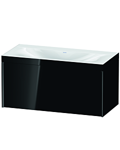 Duravit XViu vanity unit XV4611NB240C 100x48cm, 2000 pull-out, without tap hole, matt black, Rahmen C, high-gloss black