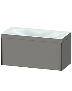 Duravit XViu Waschtisch-Unterschrank XV4611NB243C 100x48cm, 1 Auszug, ohne Hahnloch, schwarz matt, Rahmen C, basalt matt