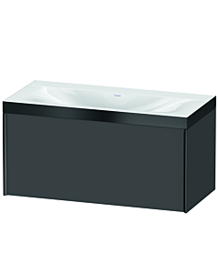 Duravit XViu vanity unit XV4611NB249P 100x48cm, 2000 pull-out, without tap hole, matt black, Rahmen P, matt graphite