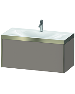 Duravit XViu meuble XV4611OB143P 100x48cm, 2000 gigogne, 2000 trou de coulée, champagne mat, Rahmen P, basalte mat
