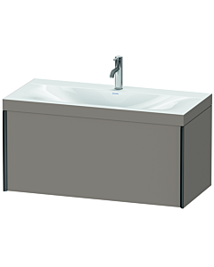 Duravit XViu Waschtisch-Unterschrank XV4611OB243C 100x48cm, 1 Auszug, 1 Hahnloch, schwarz matt, Rahmen C, basalt matt