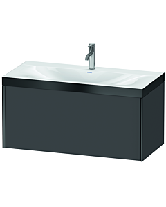 Duravit XViu vanity unit XV4611OB249P 100x48cm, 2000 pull-out, 2000 tap hole, matt black, Rahmen P, matt graphite