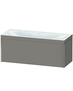 Duravit XViu Waschtisch-Unterschrank XV4612NB143C 120x48cm, 1 Auszug, ohne Hahnloch, champagner matt, Rahmen C, basalt matt