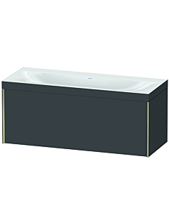 Duravit XViu vanity unit XV4612NB149C 120x48cm, 2000 pull-out, without tap hole, matt champagne, Rahmen C, matt graphite