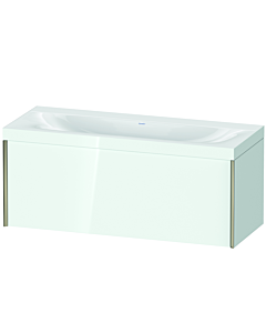 Duravit XViu Waschtisch-Unterschrank XV4612NB185C 120x48cm, 1 Auszug, ohne Hahnloch, champagner matt, Rahmen C, weiß hochglanz