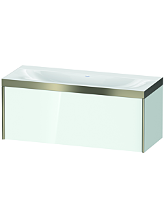 Duravit XViu Waschtisch-Unterschrank XV4612NB185P 120x48cm, 1 Auszug, ohne Hahnloch, champagner matt, Rahmen P, weiß hochglanz