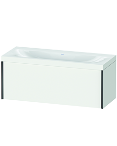 Duravit XViu Waschtisch-Unterschrank XV4612NB218C 120x48cm, 1 Auszug, ohne Hahnloch, schwarz matt, Rahmen C, weiß matt