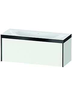Duravit XViu vanity unit XV4612NB218P 120x48cm, 2000 pull-out, without tap hole, matt black, Rahmen P, matt white