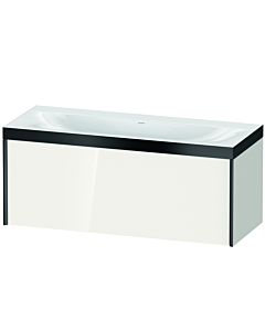 Duravit Meuble sous-vasque XViu XV4612NB222P 120x48cm, 2000 , sans trou pour robinet, noir mat, Rahmen P, blanc brillant