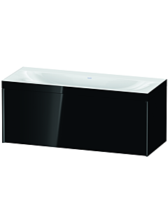 Duravit XViu vanity unit XV4612NB240C 120x48cm, 2000 pull-out, without tap hole, matt black, Rahmen C, high-gloss black