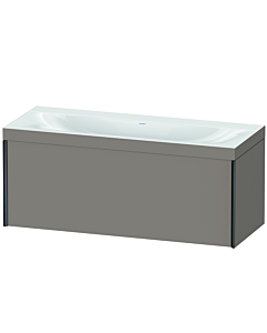 Duravit XViu Waschtisch-Unterschrank XV4612NB243C 120x48cm, 1 Auszug, ohne Hahnloch, schwarz matt, Rahmen C, basalt matt