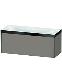 Duravit XViu meuble sous-vasque XV4612NB243P 120x48cm, 2000 , sans trou pour robinet, noir mat, Rahmen P, basalte mat