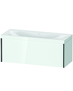 Duravit Meuble sous-vasque XViu XV4612NB285C 120x48cm, 2000 , sans trou pour robinet, noir mat, Rahmen C, blanc brillant