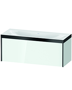 Duravit Meuble sous-vasque XViu XV4612NB285P 120x48cm, 2000 , sans trou pour robinet, noir mat, Rahmen P, blanc brillant
