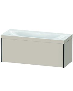 Duravit XViu Waschtisch-Unterschrank XV4612NB291C 120x48cm, 1 Auszug, ohne Hahnloch, schwarz matt, Rahmen C, taupe matt