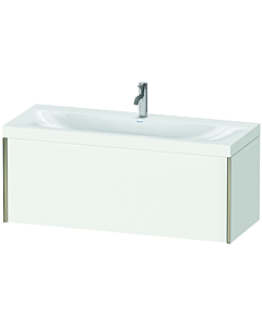 Duravit XViu Waschtisch-Unterschrank XV4612OB118C 120x48cm, 1 Auszug, 1 Hahnloch, champagner matt, Rahmen C, weiß matt