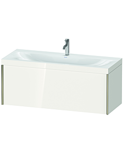 Duravit Meuble sous-vasque XViu XV4612OB122C 120x48cm, coulissant 2000 2000 , champagne mat, Rahmen C, blanc brillant