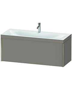 Duravit XViu Waschtisch-Unterschrank XV4612OB143C 120x48cm, 1 Auszug, 1 Hahnloch, champagner matt, Rahmen C, basalt matt