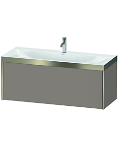 Duravit XViu Waschtisch-Unterschrank XV4612OB143P 120x48cm, 1 Auszug, 1 Hahnloch, champagner matt, Rahmen P, basalt matt