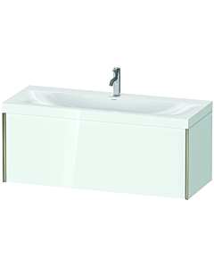 Duravit Meuble sous-vasque XViu XV4612OB185C 120x48cm, coulissant 2000 2000 , champagne mat, Rahmen C, blanc brillant