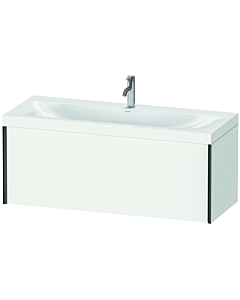 Duravit XViu vanity unit XV4612OB218C 120x48cm, 2000 pull-out, 2000 tap hole, matt black, Rahmen C, matt white