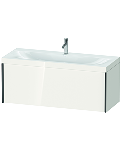 Duravit Meuble sous-vasque XViu XV4612OB222C 120x48cm, coulissant 2000 2000 , noir mat, Rahmen C, blanc brillant